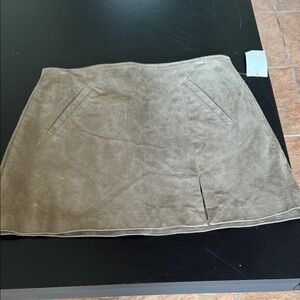 Blank NYC Taupe Mini Skirt
